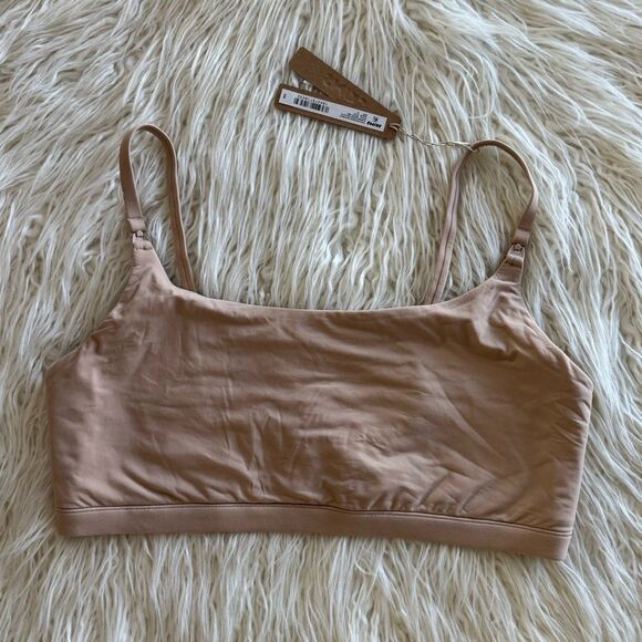 Skims Fits Everybody Maternity Pumping Scoop Bralette Clay Size XL - Picture 4 of 11